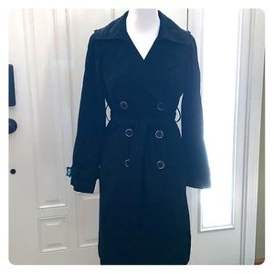 Water resistant, classic Black trench coat